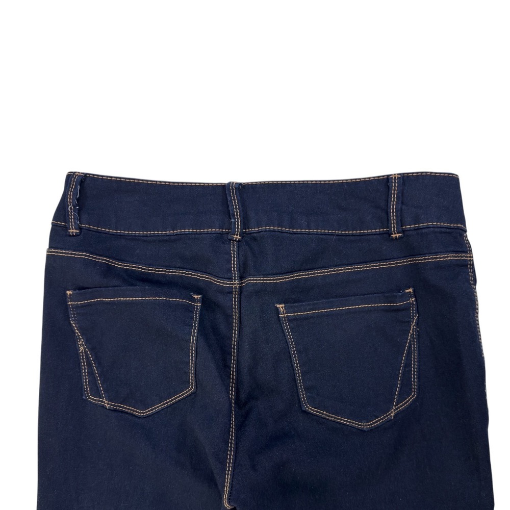 d.jeans Capri Pants 12 Dark Indigo Blue Stretch Cropped Denim Casual Chic Preppy - Picture 5 of 9